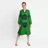 Frances Valentine Kris Midi Dress Green Navy
