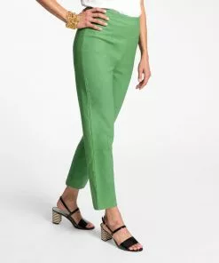 Frances Valentine Lucy Stretch Cotton Pant Green Elyce's Picks