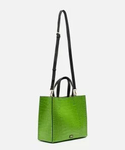 Frances Valentine Margot Tote Croc Emboss Green HANDBAGS