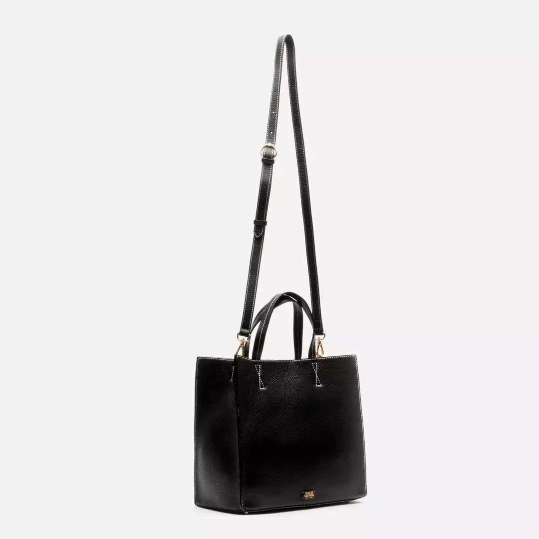 Frances Valentine Margo Tote Tumbled Leather Black 6 Frances Valentine Margo Tote Tumbled Leather Black