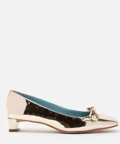 Frances Valentine Mary Mini Block Heel Vegan Platino