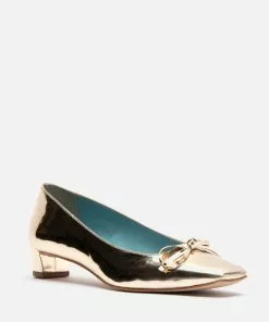 Frances Valentine Mary Mini Block Heel Vegan Platino