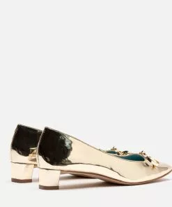 Frances Valentine Mary Mini Block Heel Vegan Platino