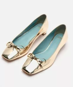 Frances Valentine Mary Mini Block Heel Vegan Platino