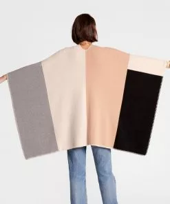 Frances Valentine Classic Colorblock Wrap Natural