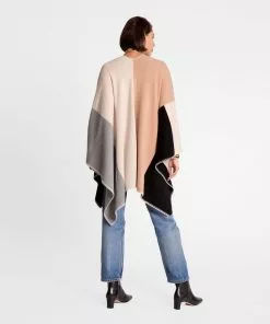 Frances Valentine Classic Colorblock Wrap Natural