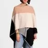 Frances Valentine Classic Colorblock Wrap Natural