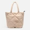 Frances Valentine North South Tote Quilted Nylon Camel