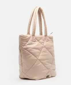 Frances Valentine North South Tote Quilted Nylon Camel