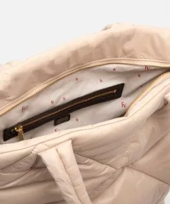 Frances Valentine North South Tote Quilted Nylon Camel