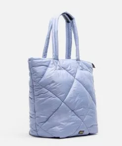 Frances Valentine HANDBAGS North South Tote Quilted Nylon Light Blue