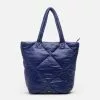 Frances Valentine North South Tote Quilted Nylon Navy