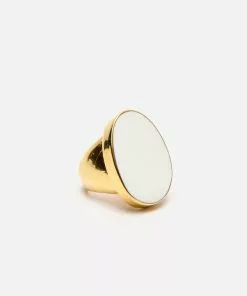 KJL JEWELRY Enamel Palette Ring White