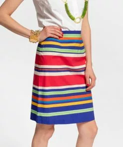 Frances Valentine Slim Skirt Trixie Stripe Multi APPAREL