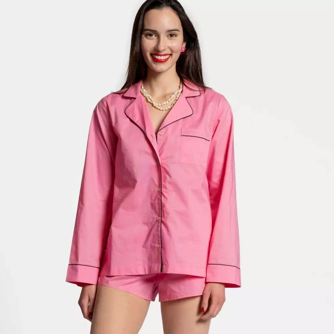 Frances Valentine Teddy Pajama Short Pink 4 Frances Valentine Teddy Pajama Short Pink