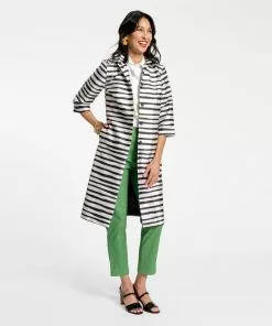 Frances Valentine Balmacaan Painterly Stripe