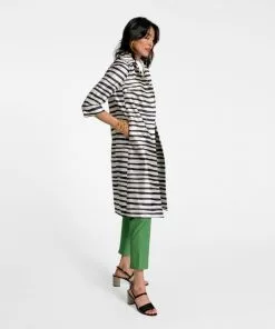 Frances Valentine Balmacaan Painterly Stripe