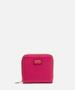 Frances Valentine Roosevelt Small Zip Wallet Pink Red Accessories