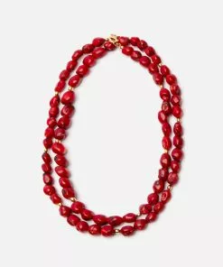 KJL Red Pebble Necklace JEWELRY
