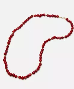 KJL Red Pebble Necklace JEWELRY