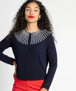Frances Valentine RBG Beaded Cardigan Navy APPAREL 7 Frances Valentine RBG Beaded Cardigan Navy APPAREL