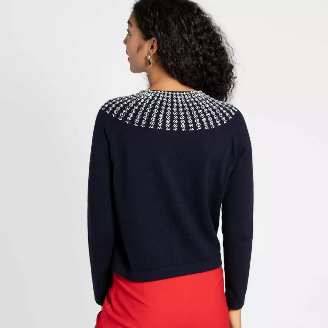 Frances Valentine RBG Beaded Cardigan Navy APPAREL 6 Frances Valentine RBG Beaded Cardigan Navy APPAREL