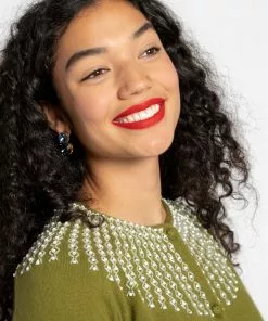 Frances Valentine RBG Beaded Cardigan Green 8 Frances Valentine RBG Beaded Cardigan Green