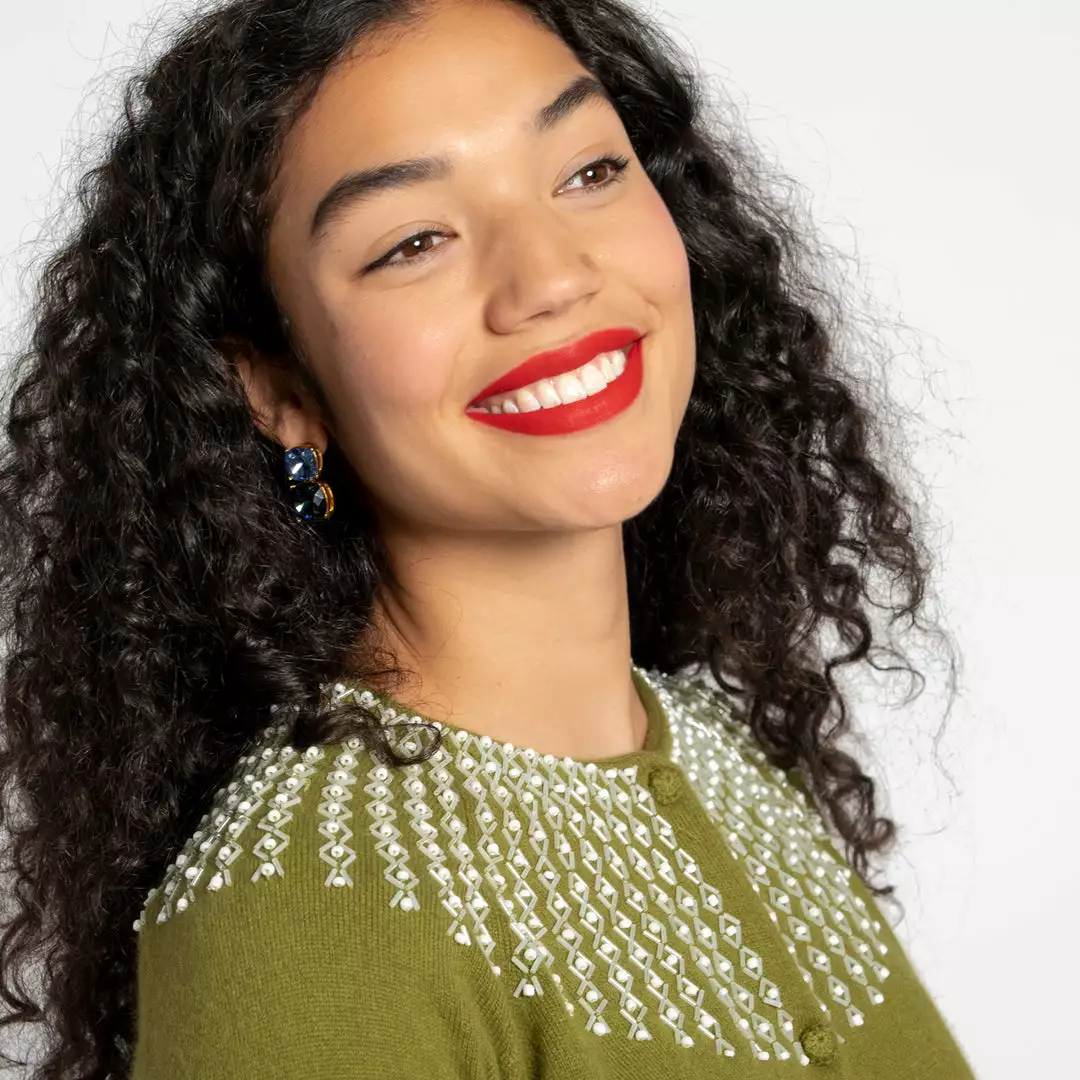 Frances Valentine RBG Beaded Cardigan Green 5 Frances Valentine RBG Beaded Cardigan Green