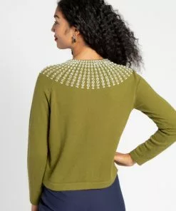 Frances Valentine RBG Beaded Cardigan Green 9 Frances Valentine RBG Beaded Cardigan Green