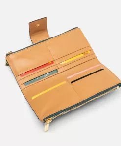 Frances Valentine Double Slim Wallet Soft Nappa Red Oyster