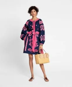 Frances Valentine Edie Wicker Tote Natural