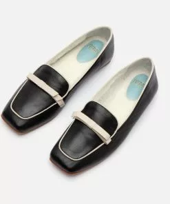 Frances Valentine Suzanne Cozy Loafer Nappa Faux Shearling Black SHOES