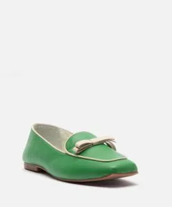 Frances Valentine Suzanne Cozy Loafer Nappa Faux Shearling Green