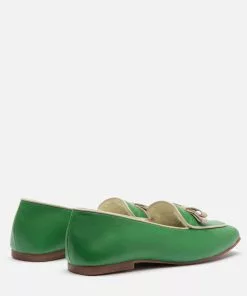 Frances Valentine Suzanne Cozy Loafer Nappa Faux Shearling Green