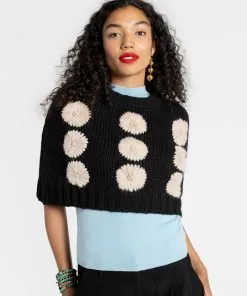 Frances Valentine Marie Merino Mock Neck Blue