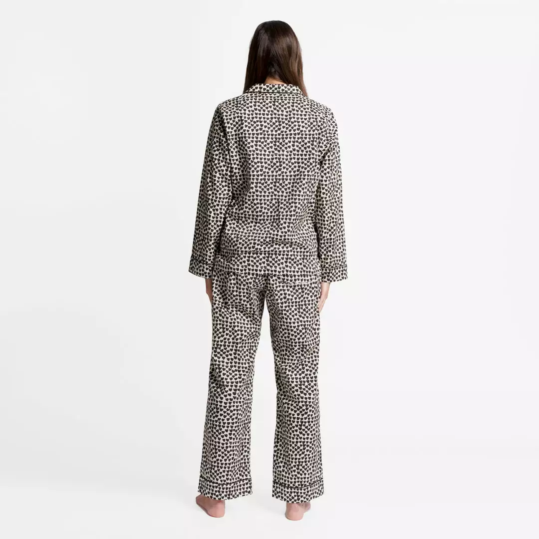 Frances Valentine Teddy Pajama Pant Baby Hearts Cotton Black Oyster 5 Frances Valentine Teddy Pajama Pant Baby Hearts Cotton Black Oyster