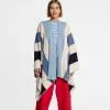 Frances Valentine Classic Colorblock Wrap Blue Maze APPAREL