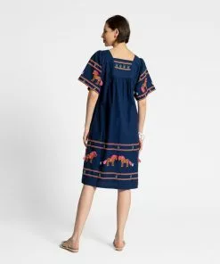 Frances Valentine Zebra Picnic Dress Navy