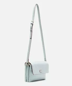 Frances Valentine Ann Crossbody Tumbled Leather Light Blue NEW ARRIVALS