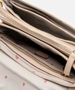 Frances Valentine NEW ARRIVALS Ann Crossbody Tumbled Leather Oyster