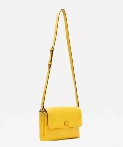 Frances Valentine Ann Crossbody Tumbled Leather Yellow