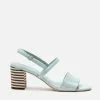 Frances Valentine Bettina Sandal Soft Patent Light Blue Elyce's Picks