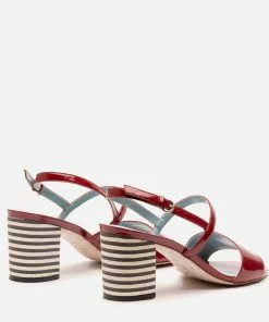 Frances Valentine SHOES Bettina Sandal Soft Patent Red