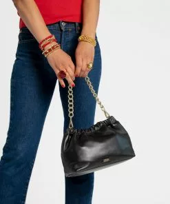 Frances Valentine HANDBAGS Bici Chain Pouch Black