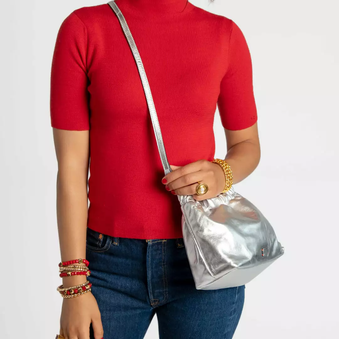 Frances Valentine Wedding Guest Bici Chain Pouch Silver 6 Frances Valentine Wedding Guest Bici Chain Pouch Silver