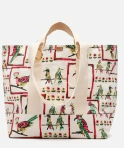 Frances Valentine Beach Tote Bird Is The Word