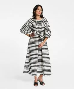 Frances Valentine Bliss Maxi Dress Painterly Stripe FV Essentials
