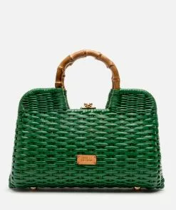 Frances Valentine HANDBAGS Buzzy Basket Wicker Green