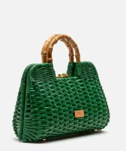 Frances Valentine HANDBAGS Buzzy Basket Wicker Green