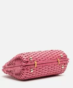 Frances Valentine HANDBAGS Buzzy Basket Wicker Pink